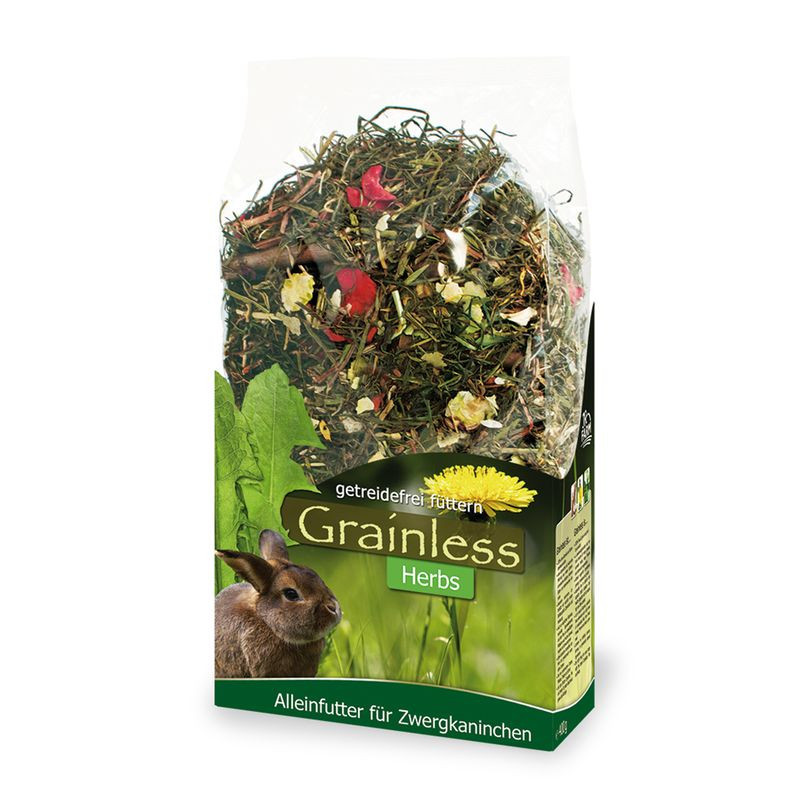 Aliment grainless herbes pour lapin nain 400g - JR FARM 