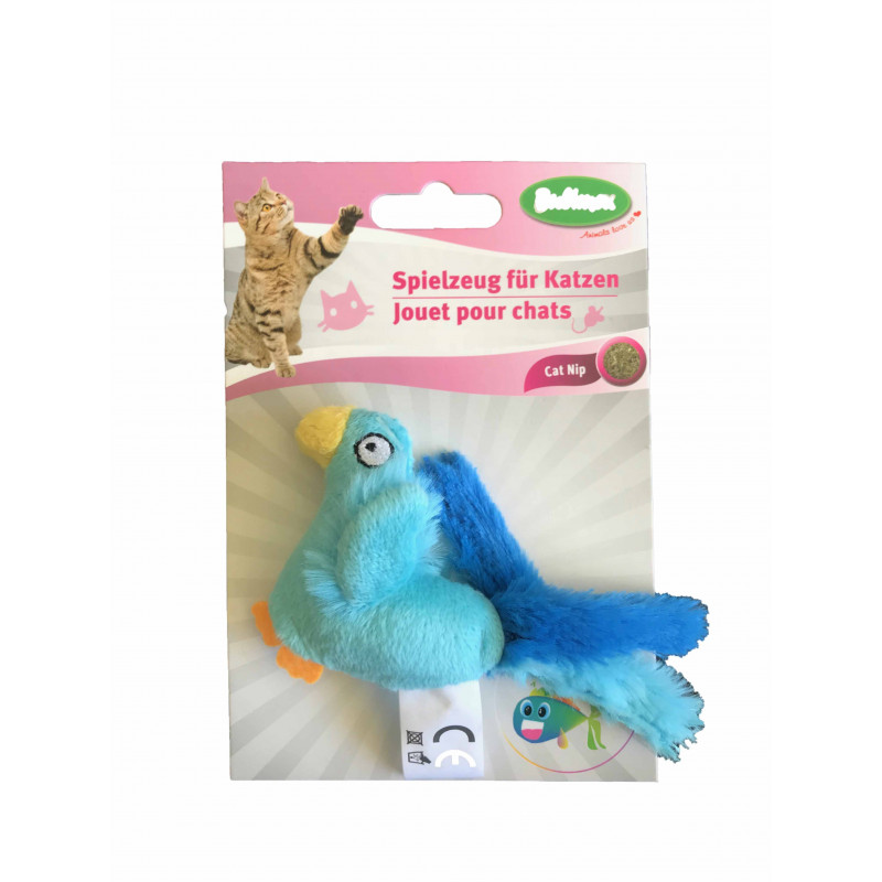 Jouet Oiseau En Peluche Contenant Herbe A Chat Bubimex Desjardins Fr