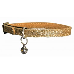 Collier pour chat Pailleté doré