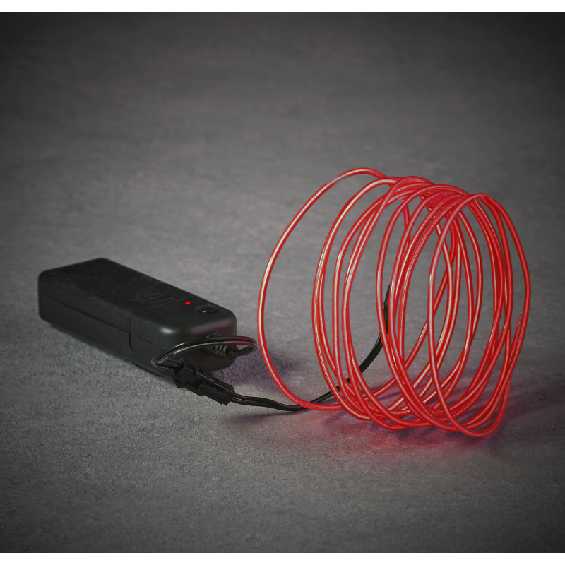 Neon light cordon LED pile 275cm rouge - EDELMAN 