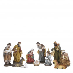 Crèche de Noël 11 pièces 3.5x5-H11 - EDELMAN