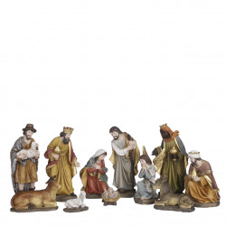 Crèche de Noël 11 pièces 5x6.5-H15 - EDELMAN