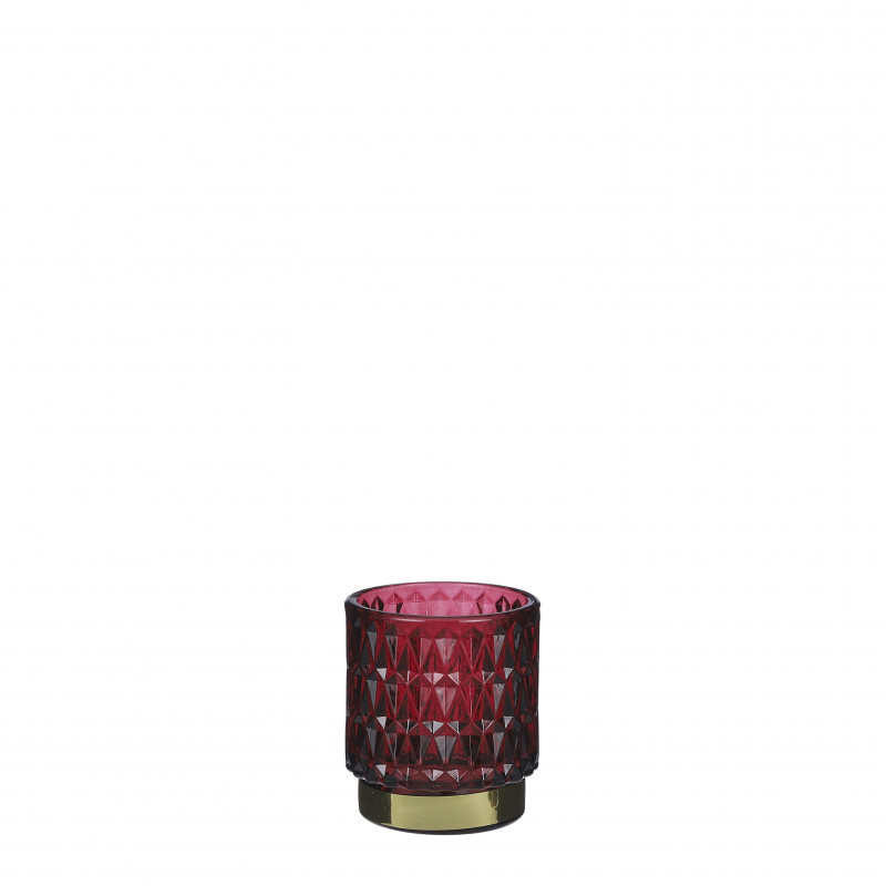 Porte bougie ø7-H8 rouge foncé - EDELMAN 