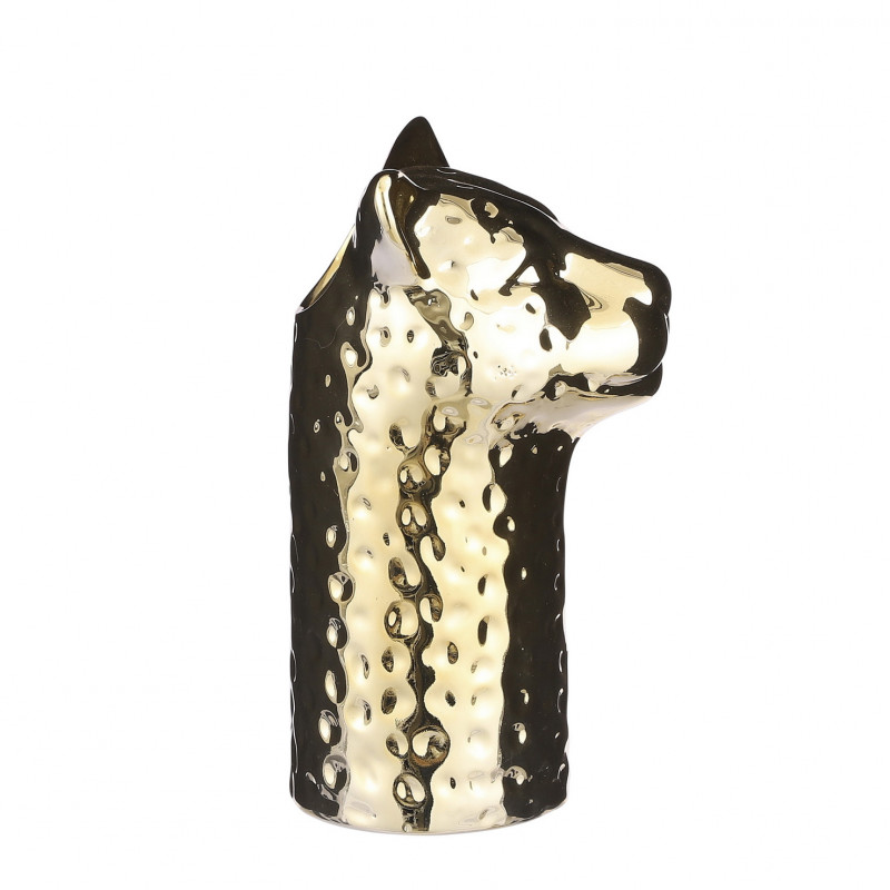 Vase leopard 14x14-H26.5 or - EDELMAN 