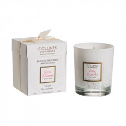 Bougie parfumée 250g rose blanche - COLLINES DE PROVENCE 