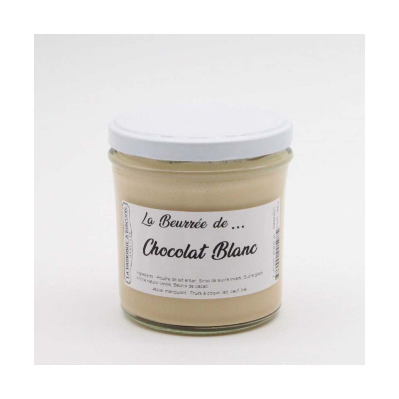 La beurrée chocolat blanc 300g - LA FABRIQUE À BISCUITS HONFLEUR 