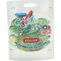 Perle verre plate agathe gm - ZOLUX 