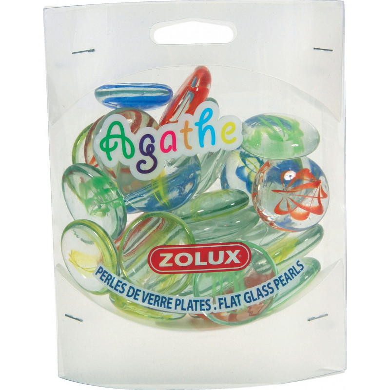 Perle verre plate agathe gm - ZOLUX 