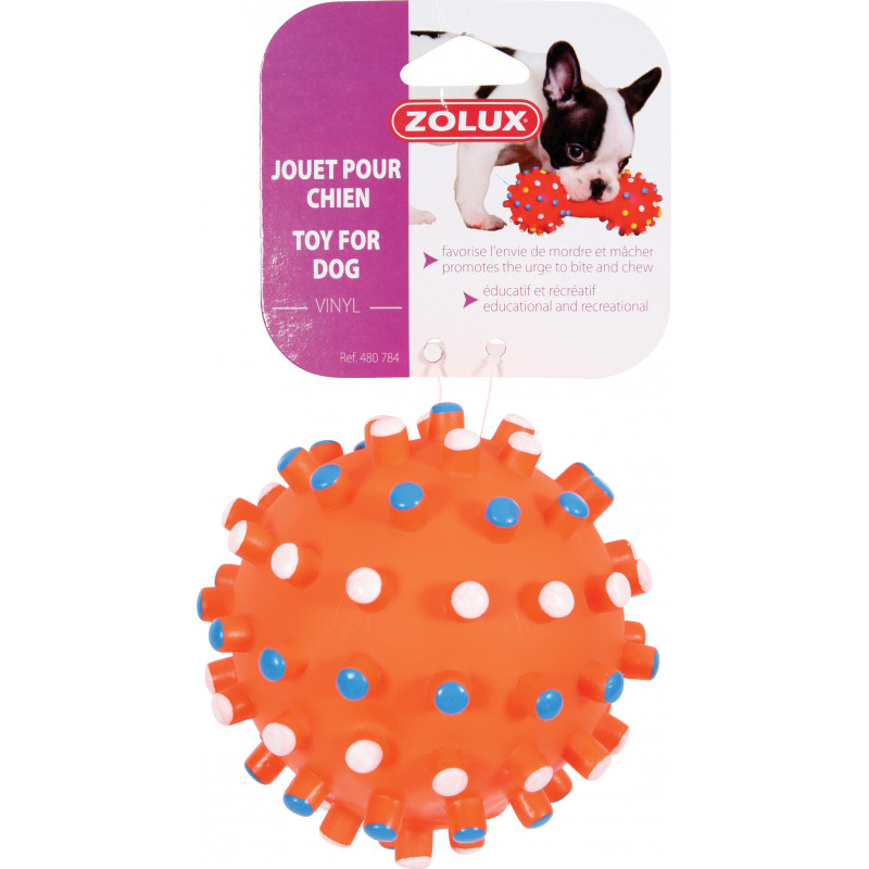 Zolux jouet balle picot vinyl 10cm 480784 - ZOLUX 