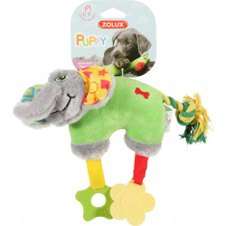 Jouet peluche puppy elephant vert - ZOLUX