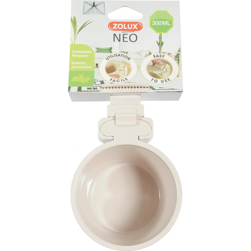 Mangeoire plast neo 300ml beige - ZOLUX 