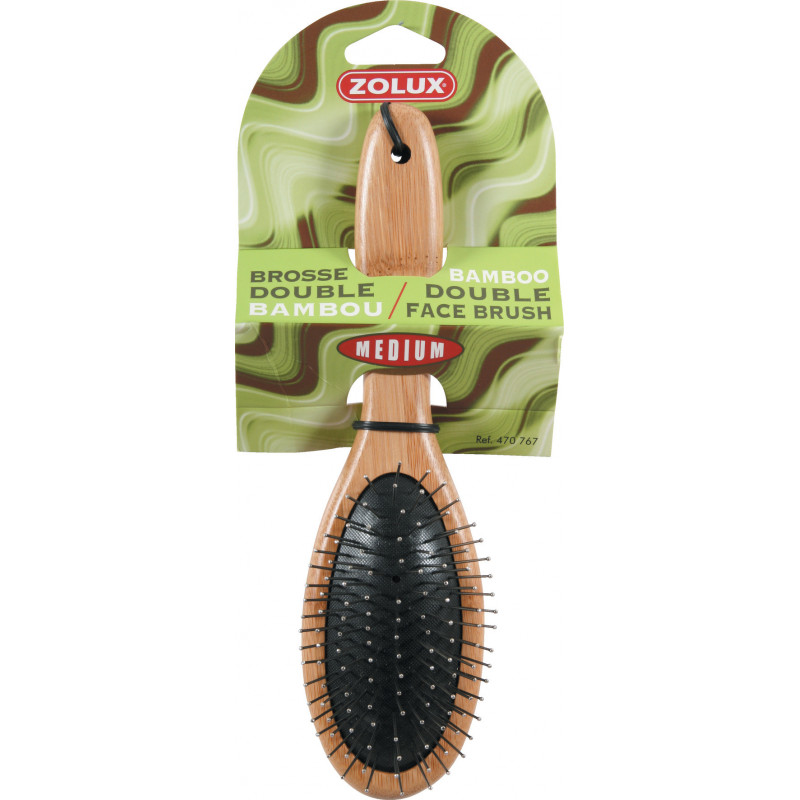 Brosse double bambou m - ZOLUX 