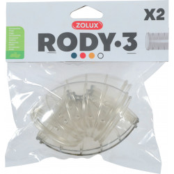 Tube coude rody gris transparent - ZOLUX 