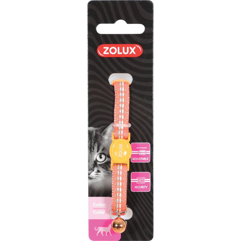 Collier nylon tempo reglable orange - ZOLUX 