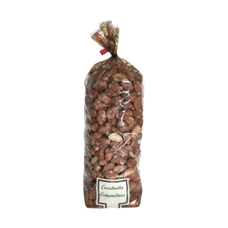 Sachet cacahuètes caramélisées 500g - LA FABRIQUE À BISCUITS HONFLEUR 