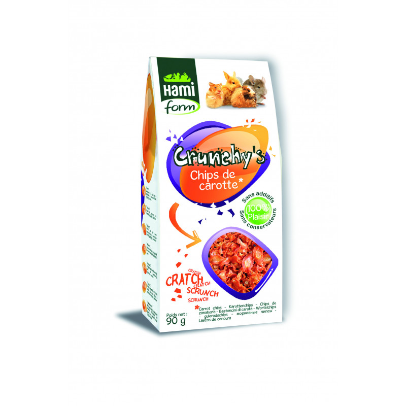 Crunchy's chips carottes cobayes hamiform 90g - HAMIFORM 