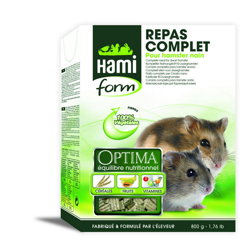 Optima repas complet hamster nain hamiform 800g - HAMIFORM 