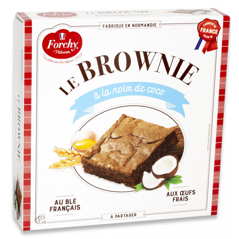 Brownie chocolat et coco 285 g - FORCHY PATISSIER 