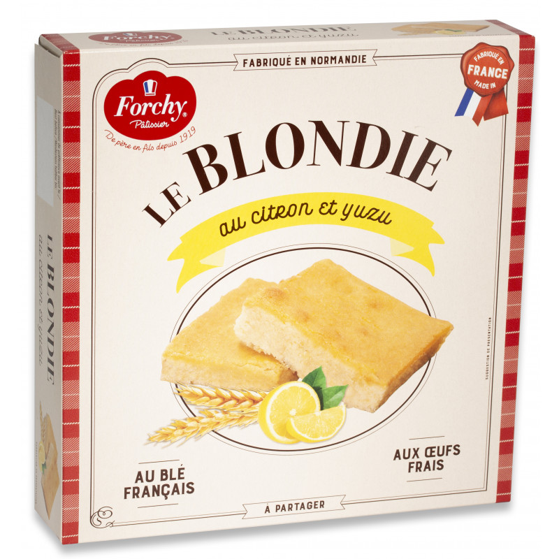 Blondie citron et yuzu 285 g - FORCHY PATISSIER 