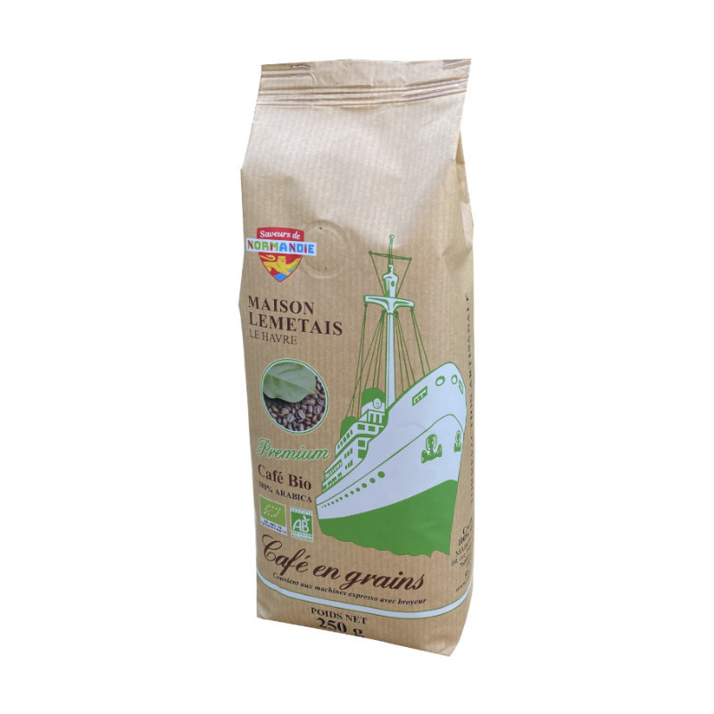 CAFE BIO EN GRAIN 100% ARABICA 250G 