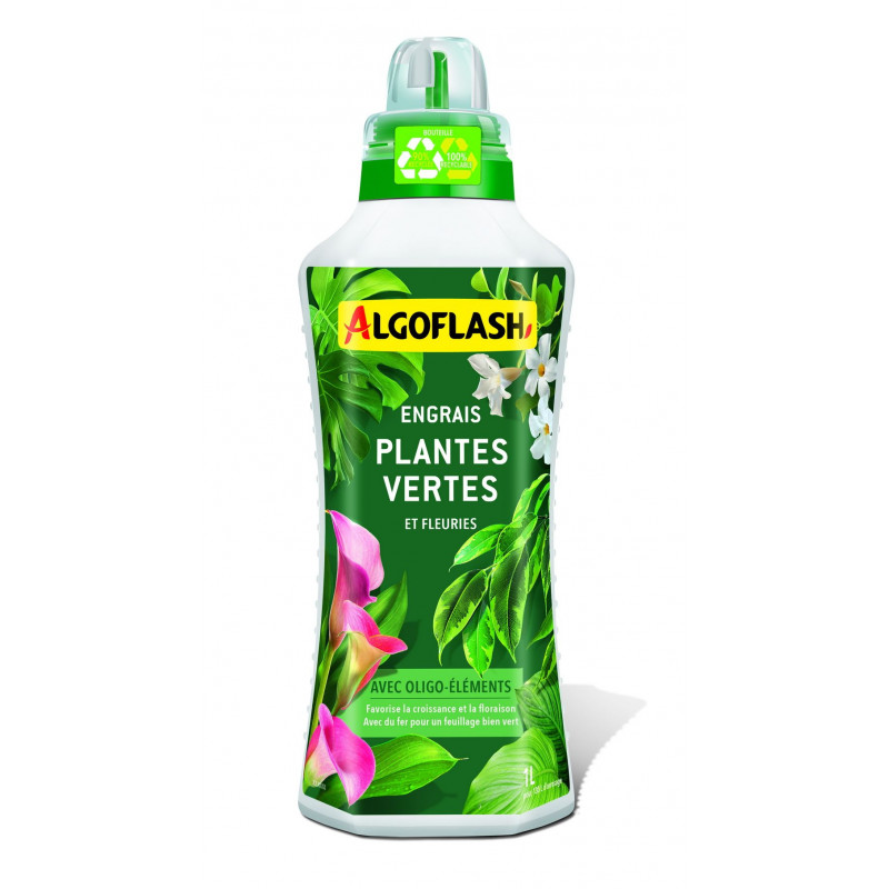 Engrais plantes vertes et plantes fleuries 1l - ALGOFLASH 