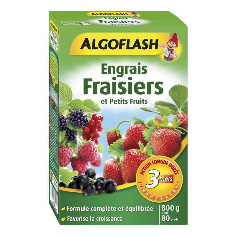 Engrais fraises&petit fruits act. prolongée 800g - ALGOFLASH 