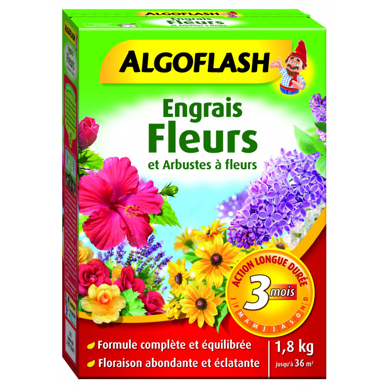 Engrais fleurs&arbust. fleur. act. prolongée 1.8 - ALGOFLASH 