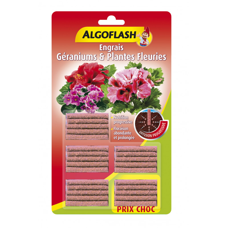 Engrais bâtonnets plantes fleuries x25 - ALGOFLASH 