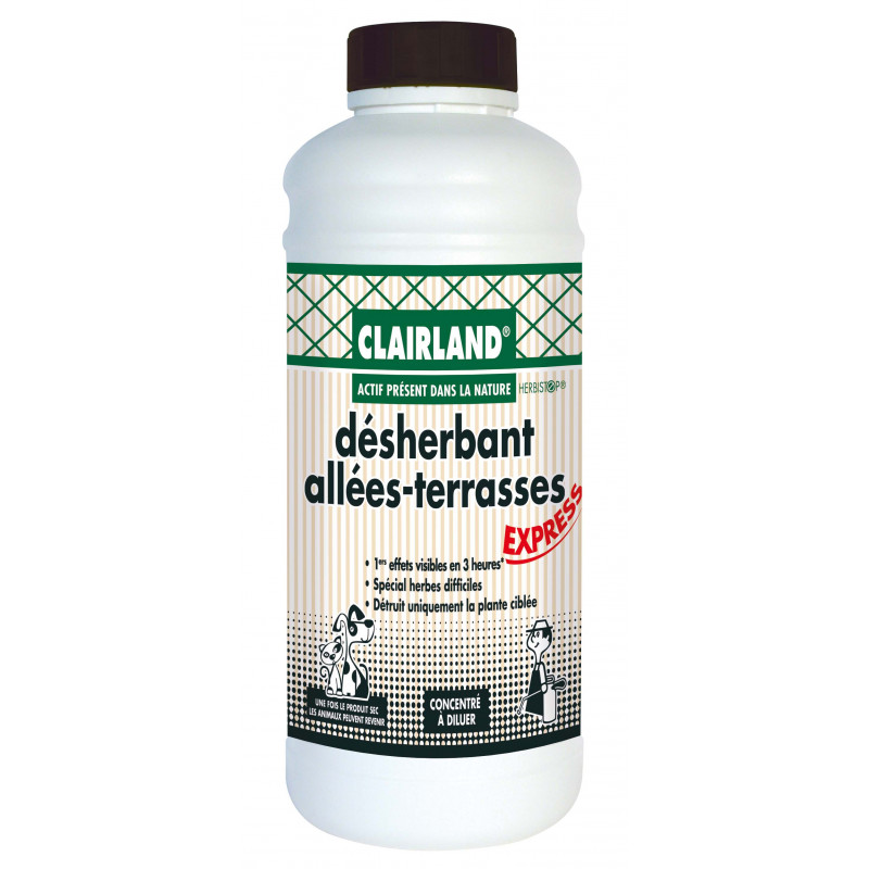 Desherbant allées terrasses concentré 910ml - CLAIRLAND BIOCONTROLE 