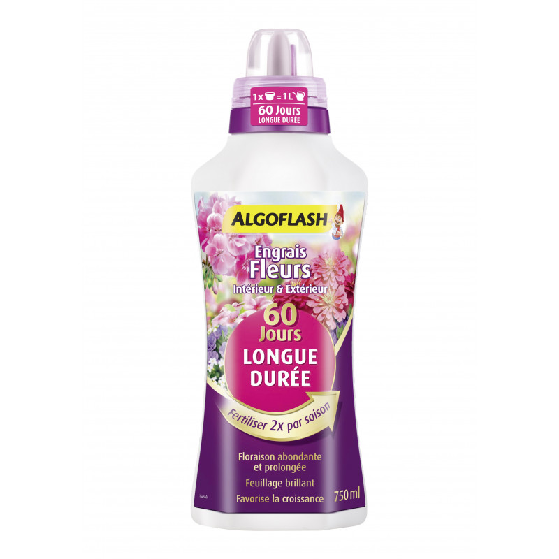 Engrais fleurs longue durée 60 jours 750ml - ALGOFLASH 