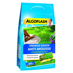 Engrais gazon anti-mousse sac 12kg pour 400m - ALGOFLASH 