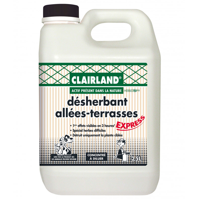 Desherbant allées terrasses concentre 2.5l - CLAIRLAND BIOCONTROLE 