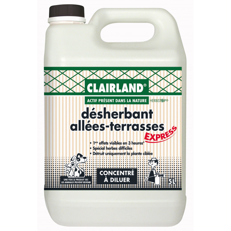 Desherbant allées terrasses concentre 5l - CLAIRLAND BIOCONTROLE 