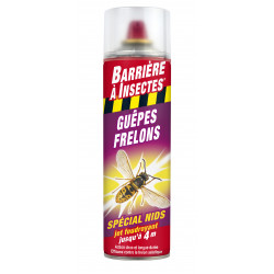 Guepes frelons spécial nids aérosol 500ml - BARRIERE A INSECTES 