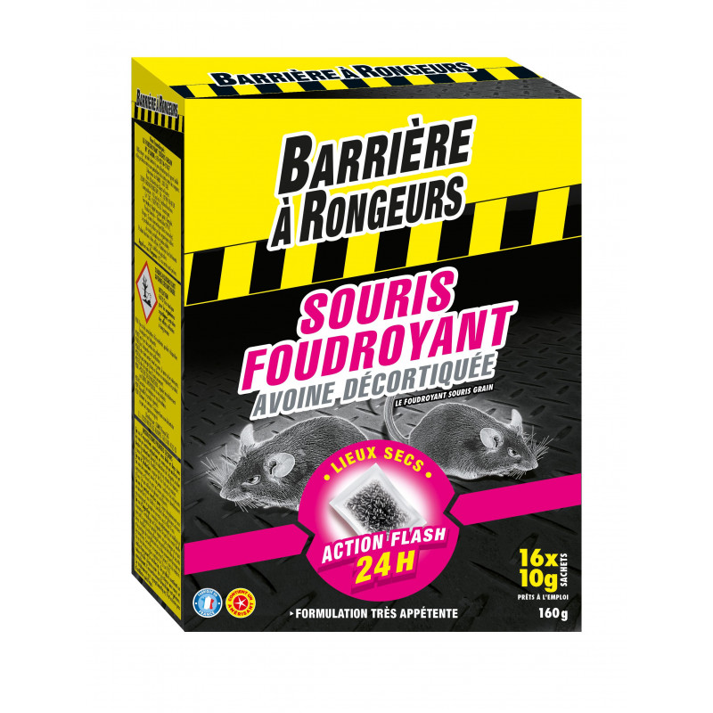 Souris foudroyant appat céréales 160g - BARRIERE A RONGEURS