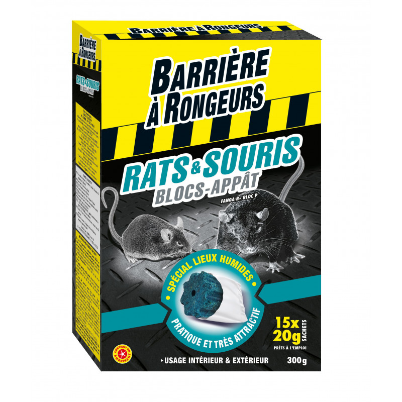 Rats&souris blocs-appats 300g - BARRIERE A RONGEURS 