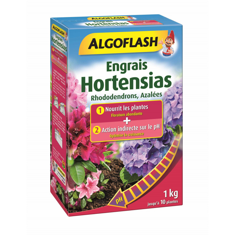 Engrais hortensias/rhododendrons 2en1 1kg - ALGOFLASH 