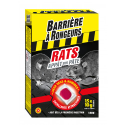 Rats appât pâtée 150g - BARRIERE A RONGEURS