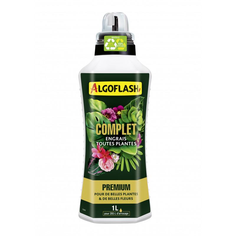 Engrais complet toutes plantes liquide 1l - ALGOFLASH 