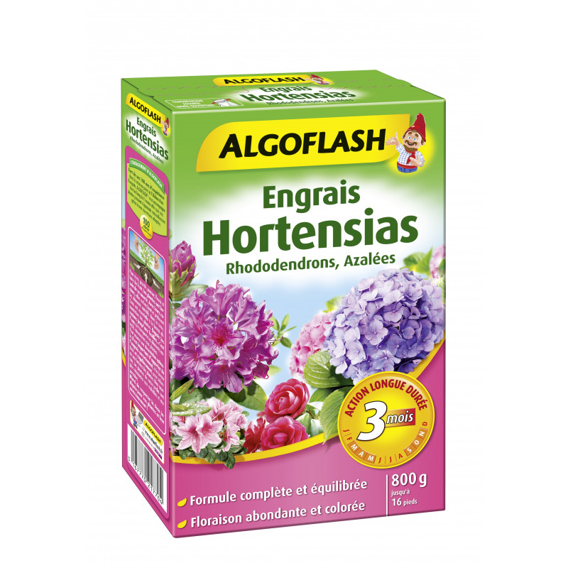 Engrais hortensias rhododendrons azalées 800g - ALGOFLASH 