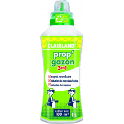 Engrais gazon liquide prop'gazon 3 en 1 1l - CLAIRLAND 