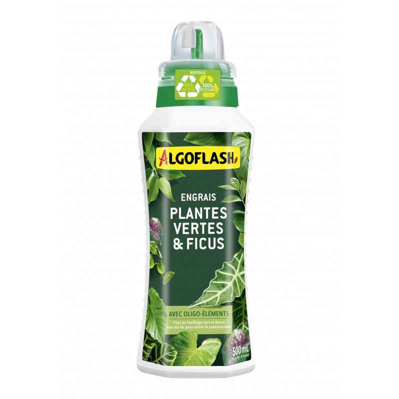 Engrais plantes vertes et ficus 500ml - ALGOFLASH 