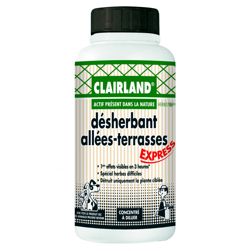 Desherbant allées terrasses concentré 460ml - CLAIRLAND BIOCONTROLE 