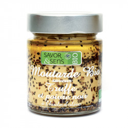 Moutarde Bio brisures truffe et poivre noir 130g - SAVOR ET SENS 