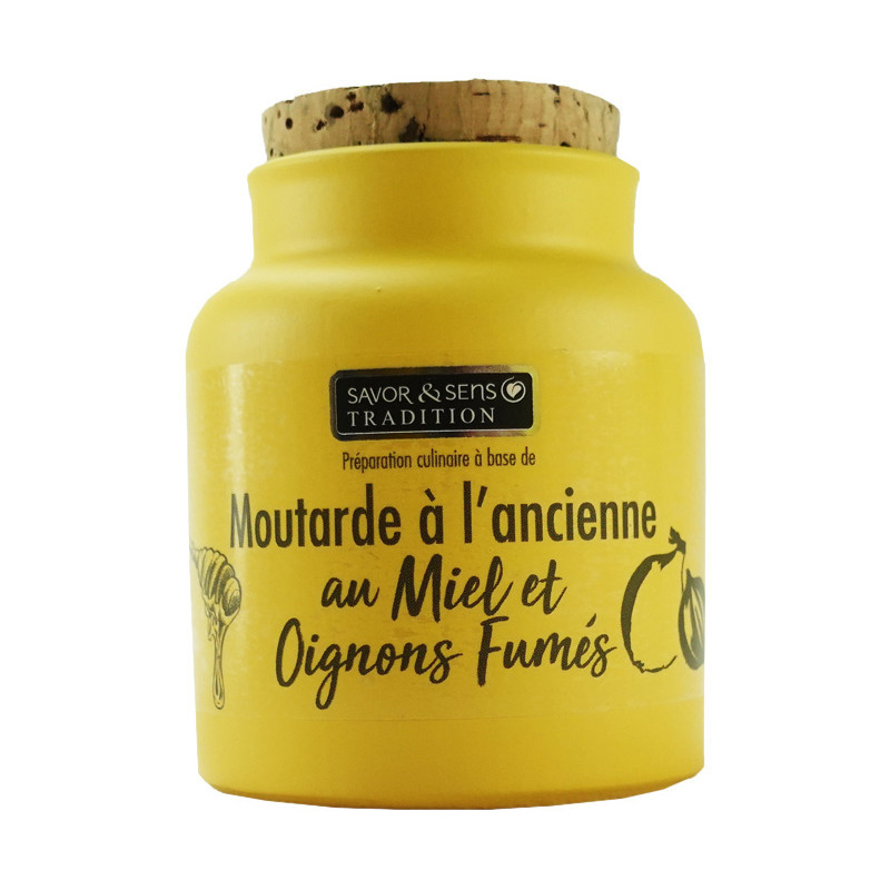 Moutarde à l'ancienne miel et Oignons fumés 110g - SAVOR ET SENS 