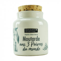 Moutarde 3 poivres 110g - SAVOR ET SENS 