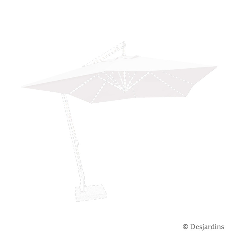 3 m KHBNHJ Tissu de rechange pour parasol de jardin blanc