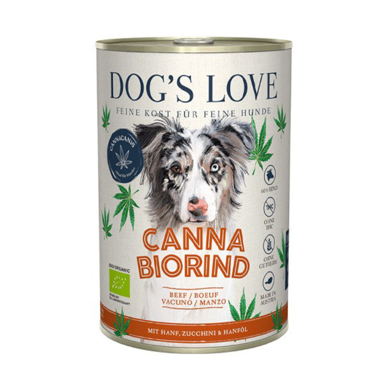Canna Canis bio chien - boeuf et chanvre 400g - DOG'S LOVE 