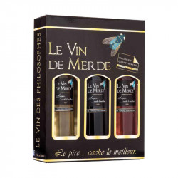 Vin de France coffret 3 bouteilles 75 cl - LE VIN DE MERDE