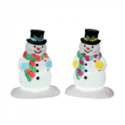 HOLLY HAT SNOWMAN SET OF 2...